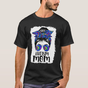 T-shirt Maman Autisme Sensibilisation Bun Messy Infini Arc