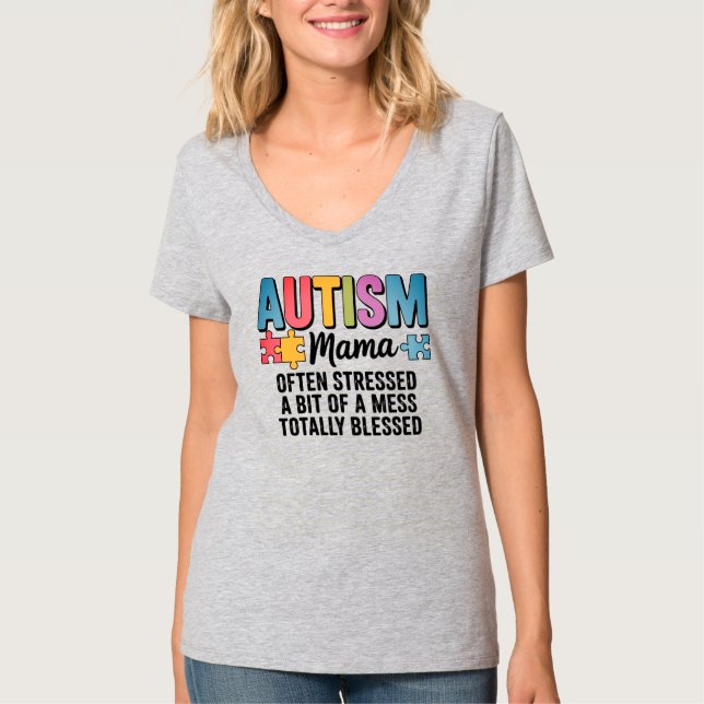 T-shirt Maman autiste (Devant)