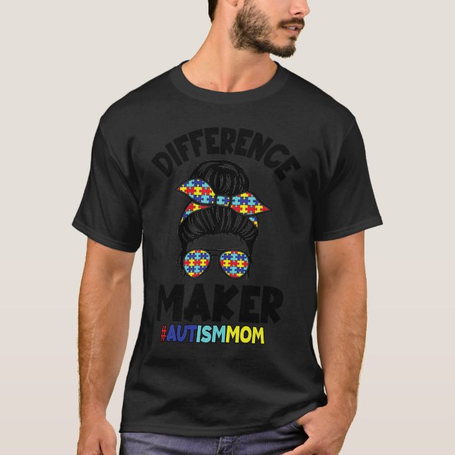 T-shirt Maman autiste différence créatrice #MamanAutiste C (Devant)