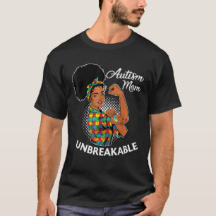 T-shirt Maman autiste femme noire incassable sensibilisati