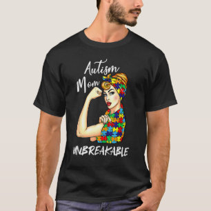 T-shirt Maman autiste incassable Puzzle de sensibilisation