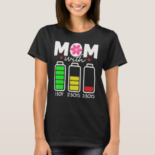 T-shirt Maman Avec Batterie De Trois Garçons Maman Vide Av