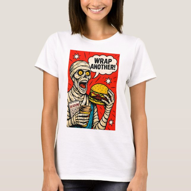 T-shirt Maman avec Big Burger - Classique Pop Art (Devant)