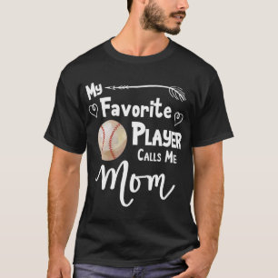T-shirt Maman Baseball Softball Jeu Ventilateur Sport Favo