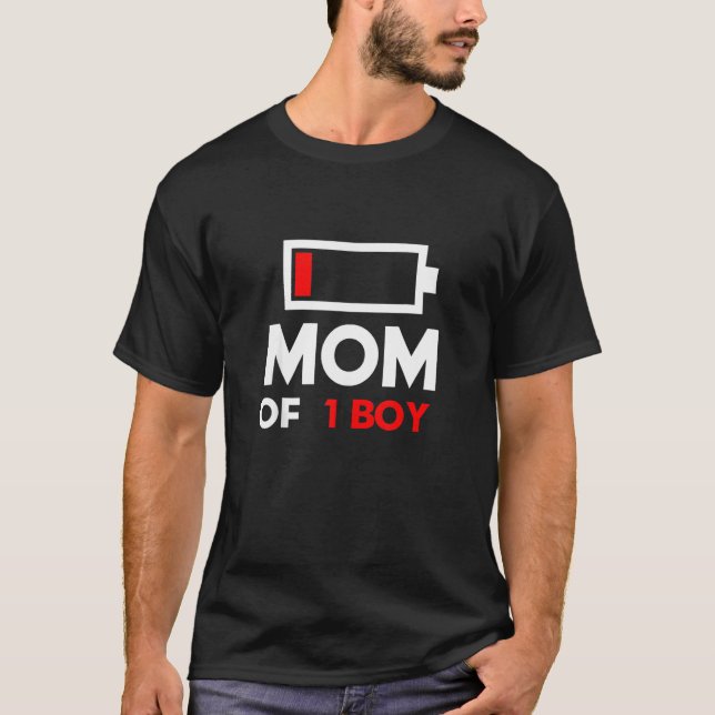 T-shirt Maman Batterie D'un Garçon (Devant)
