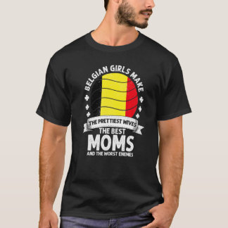 T-shirt Maman Belge Belgique Fête des Mères Maman Belge Am