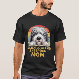 T-shirt Maman Berger Polonais Rétro Mes Chiens Sont Mon C