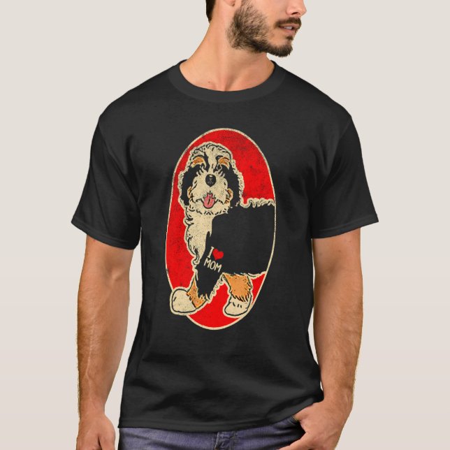 T-shirt Maman Bernedoodle (Devant)