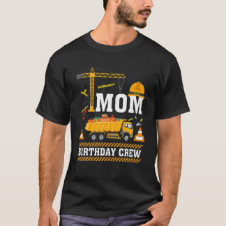 T-shirt Maman Birthday Crew Construction Anniversaire Moth