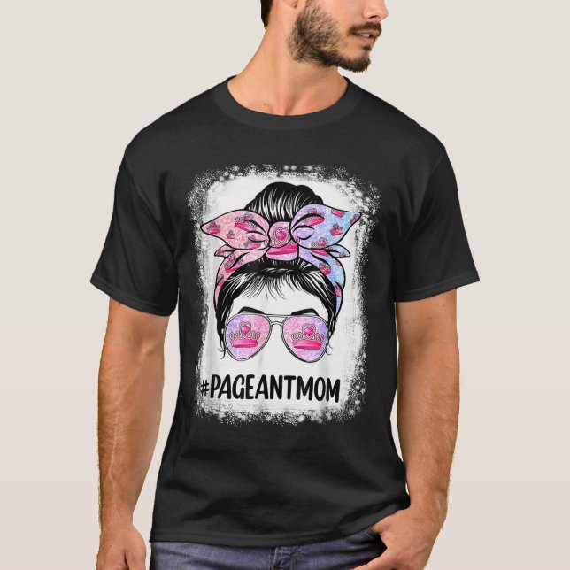 T-shirt Maman blanchie maman de concours chignon décoiffé  (Devant)