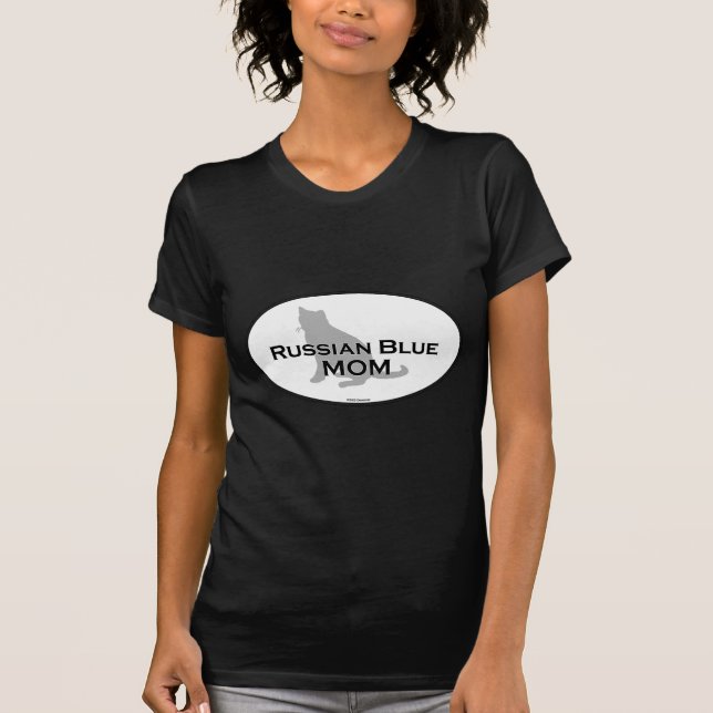 T-shirt Maman bleue russe (Devant)