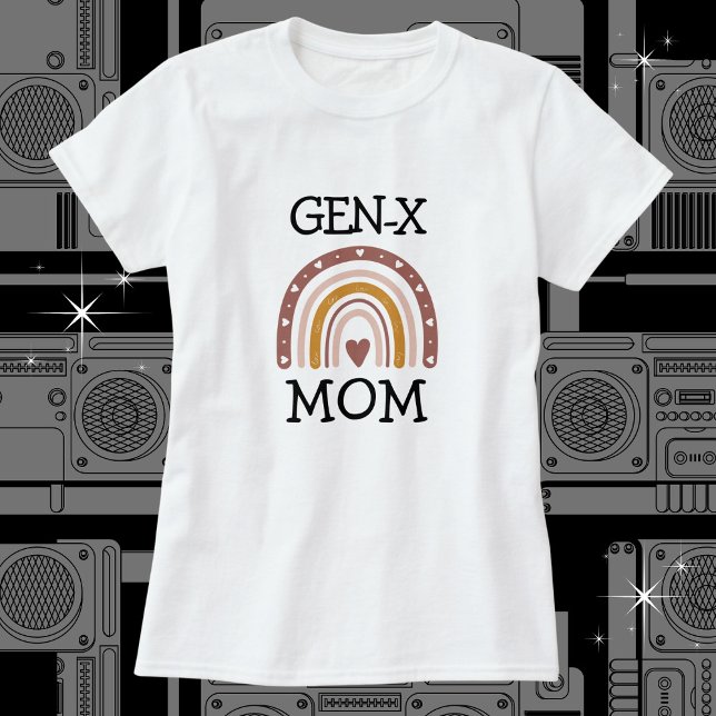 T-shirt Maman | BOHO "GEN-X" Fête de la mère (Personalize the text to say whatever you want. Avail in multiple styles, colors and sizes. )