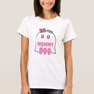 T-shirt Maman Boo Drôle Halloween Fantôme Araignée Famille