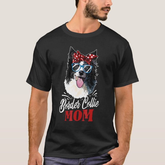 T-shirt Maman Border Collie Chien Border Collie Mignon (Devant)