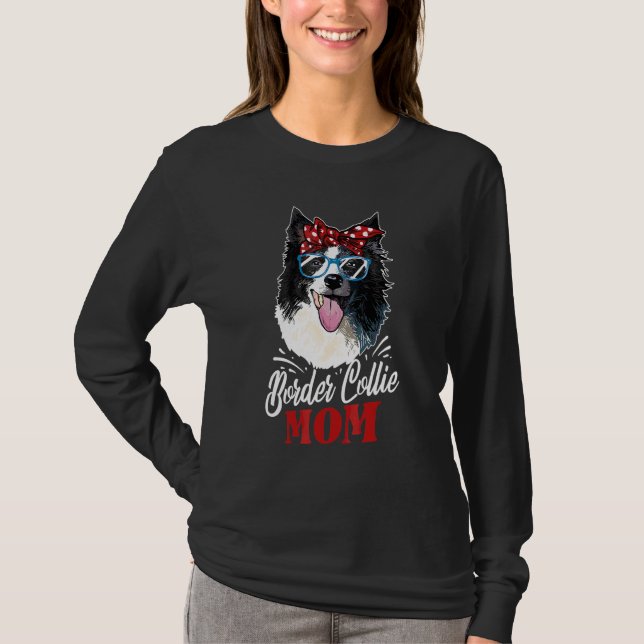 T-shirt Maman Border Collie Chien Border Collie Mignon (Devant)