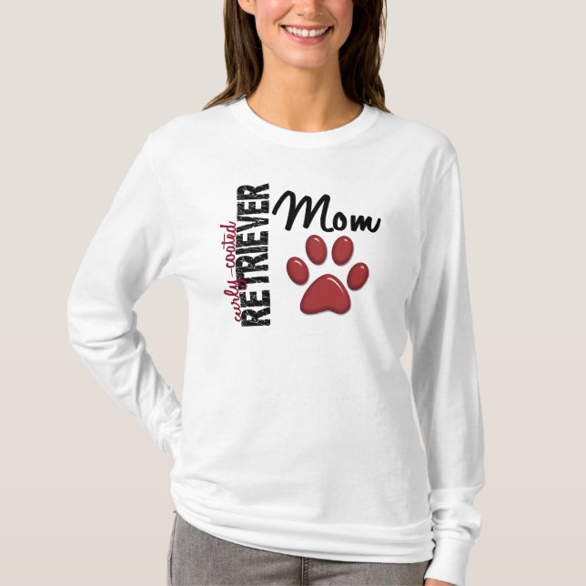 T-shirt Maman Bouclé-Enduite 2 de chien d'arrêt (Devant)