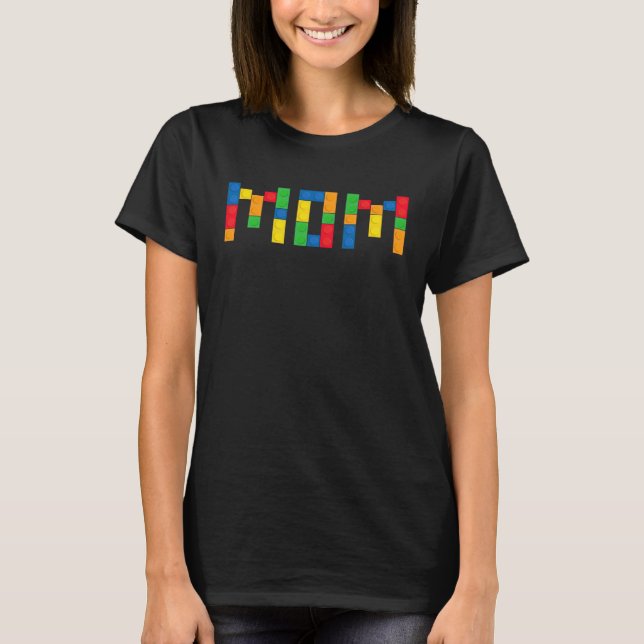 T-shirt Maman Brique Master Builder Blocs de construction  (Devant)