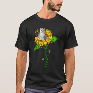 T-shirt Maman British Longhair Chat Mignon Sur Pissenlits