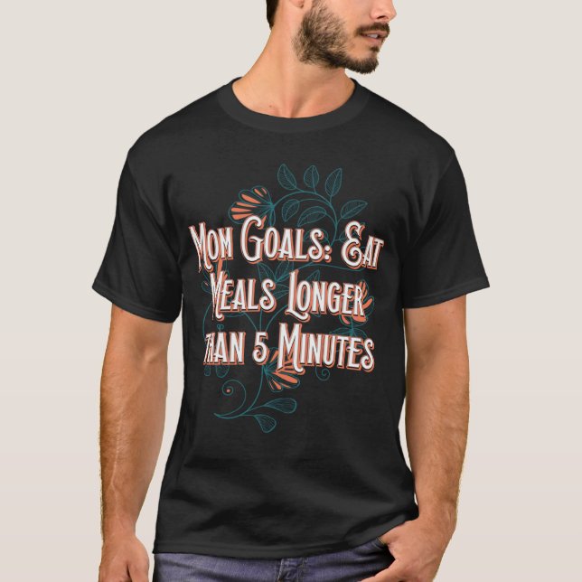 T-shirt Maman Buts Manger Repas Enfants Plus Longs Mère En (Devant)
