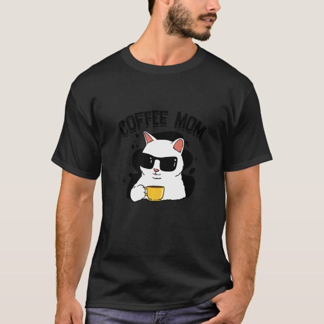 T-shirt Maman café Propriétaire de chat Chat  Propriétaire (Devant)