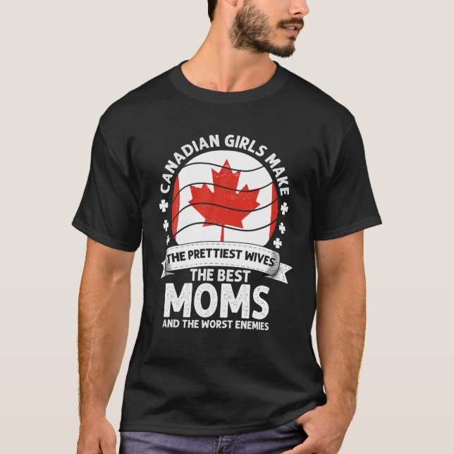 T-shirt Maman canadienne Canada Fête des mères Mama Canadi (Devant)
