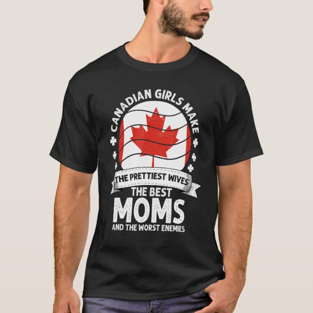 T-shirt Maman canadienne Fête des mères maman canadienne A (Devant)