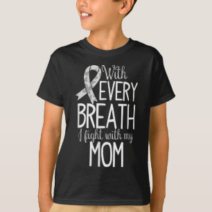 T-shirt Maman Cancer du poumon Sensibilisation T Chemise F
