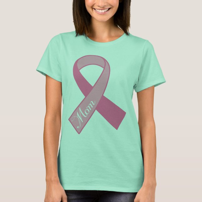 T-shirt Maman Cancer du sein Pink Ribbon Cadeau (Devant)