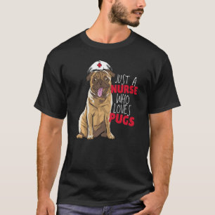 T-shirt Maman Caresseuse de Pug Infirmière Médicale Propri