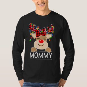 T-shirt Maman Carreaux De Buffalo Renne Lumieres De Noel F