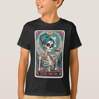 T-shirt Maman Carte Tarot Crâne Maman Skeleton Fête des mè