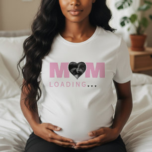 T-shirt Maman Chargeant une Photo d'Échographie du Cœur Ca