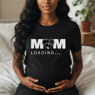 T-shirt Maman chargement photo échographie Baby Shower