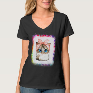 T-shirt Maman Chat Amour R Papa Garçon Fille Tie Dye  Blea