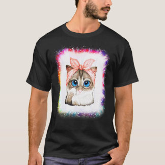 T-shirt Maman Chat Amour R Papa Garçon Fille Tie Dye  Blea