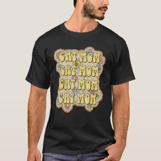 T-shirt Maman Chat Animal Compagnie Pattes Vintage Daisy F