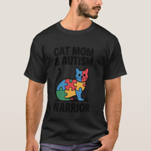 T-shirt Maman Chat Autisme Autisme Coloré Sensibilisation 