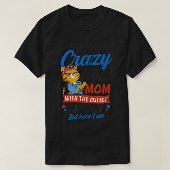 T-shirt Maman Chat Avec La Conception De Chat La Plus Mign (Design devant)