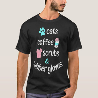T-shirt Maman Chat Café Gommages et Gants en Caoutchouc po