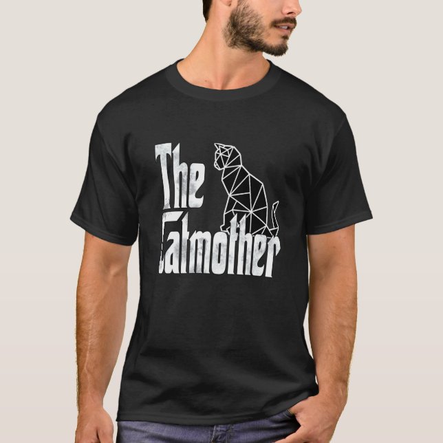 T-shirt Maman chat Cathé mère Polygon Mère de chat Kitty M (Devant)