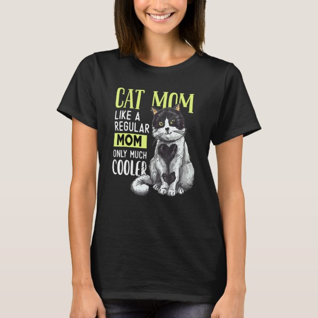 T-shirt Maman chat  Chat  Propriétaire de chat Chat 5 (Devant)