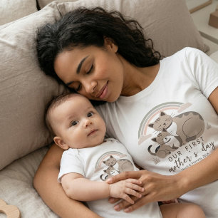 T-shirt Maman Chat Chaton Premier Jour de la Fête des Mère