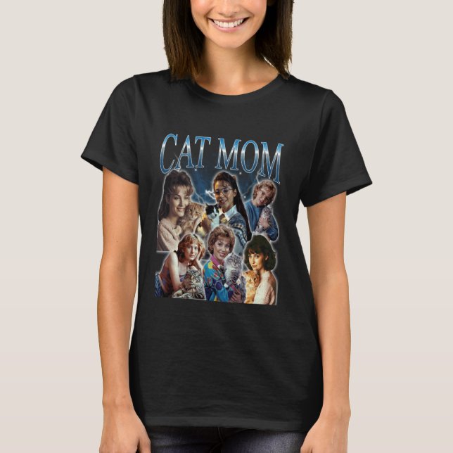 T-shirt Maman Chat Drôle Gen Z Mème Dank Contrefaçon (Devant)