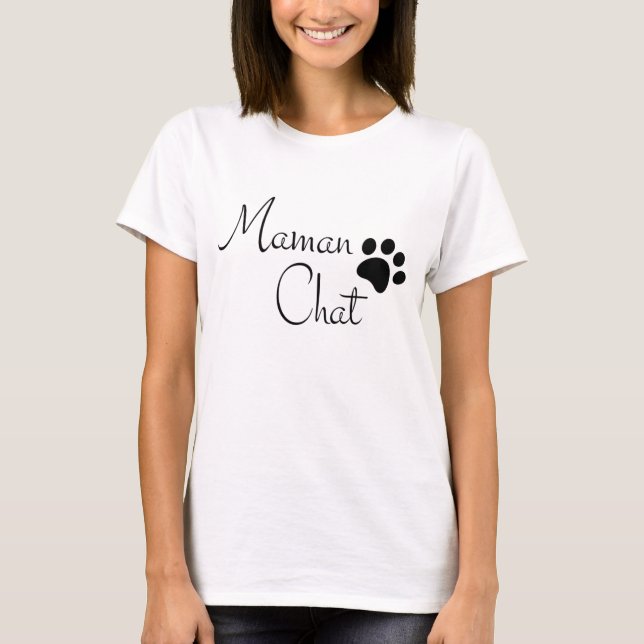 T-Shirt Maman Chat empreinte de patte (Devant)