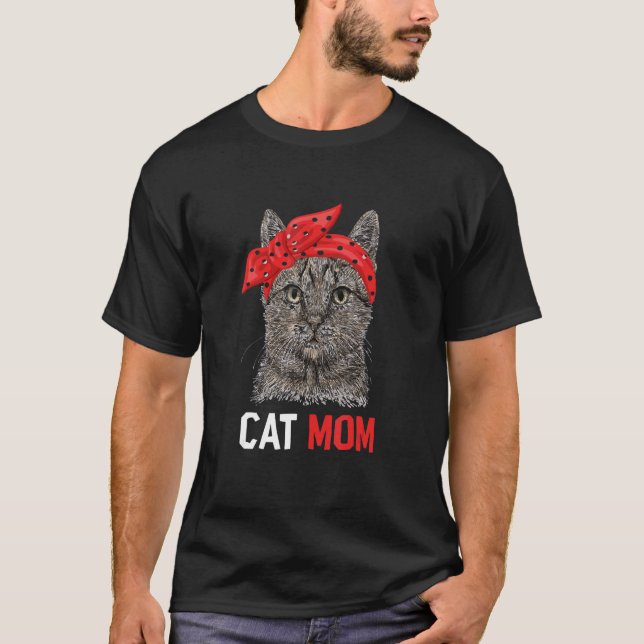 T-shirt Maman Chat Graphique Propriétaire de Chat Dresseur (Devant)