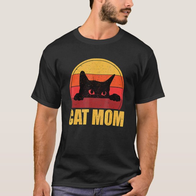 T-shirt Maman chat  Mère chat  Fête des mères Chat (Devant)