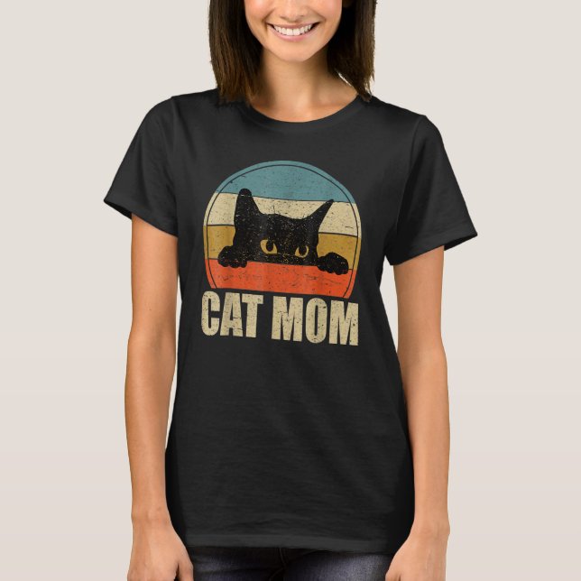 T-shirt Maman chat  Mère chat  Fête des mères Chat S (Devant)