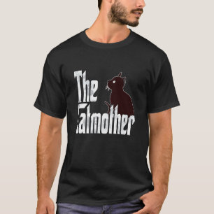 T-shirt Maman Chat Mère Chat Folle Chat Noir Maman Minou M