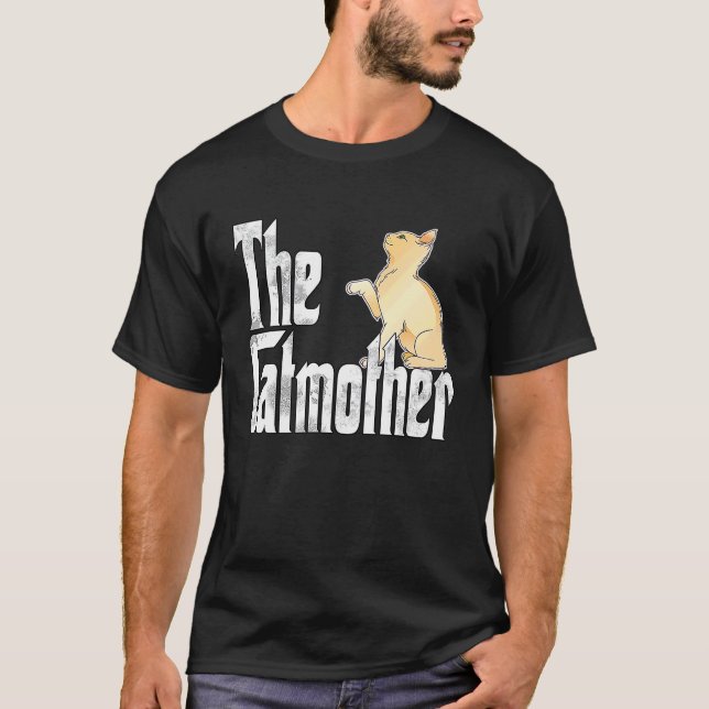 T-shirt Maman chat Mère de chat Mignonne Mère chat Chaton  (Devant)