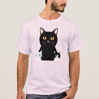 T-shirt maman chat noir
